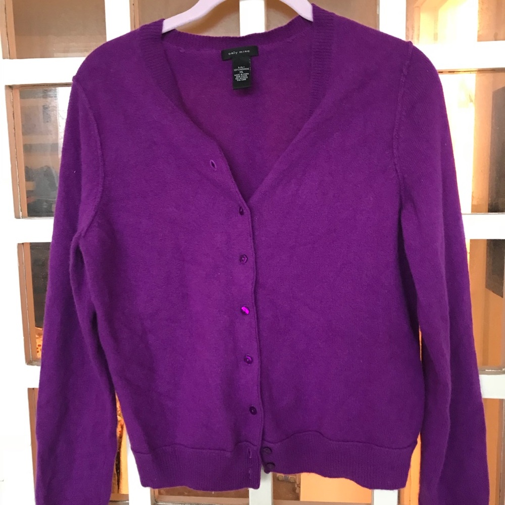 Magenta cashmere cardigan